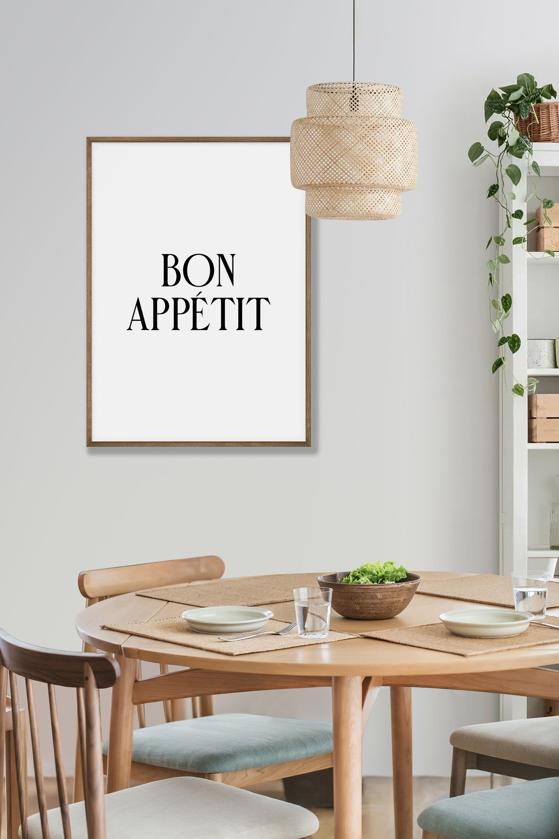 Bon Appetit French Quote Serif Modern Typography Dining Poster - Image 3