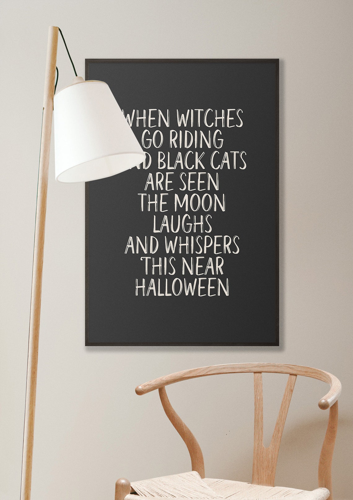 When Witches Go Riding Halloween Poem Quote Spooky Wall Poster - Image 4