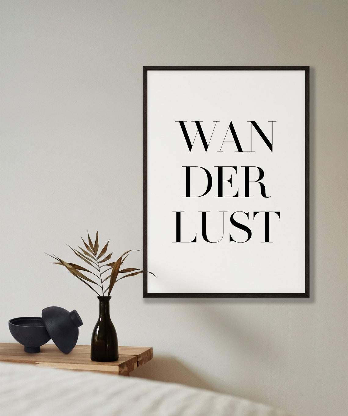 Wanderlust Stacked Typography Poster for Travel Lovers Wall Decor - Image 2