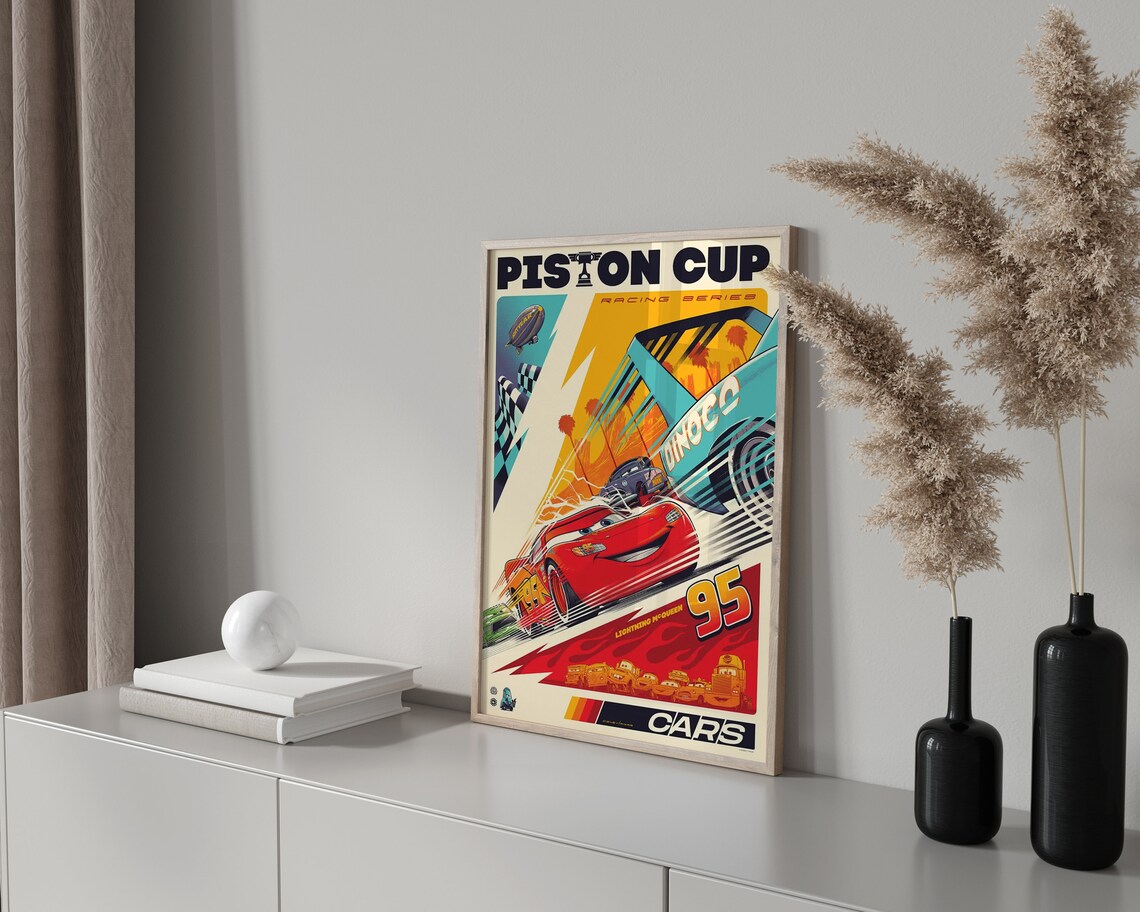 Cars Piston Cup Racing Series Lightning McQueen Number 95 Poster - Image 2