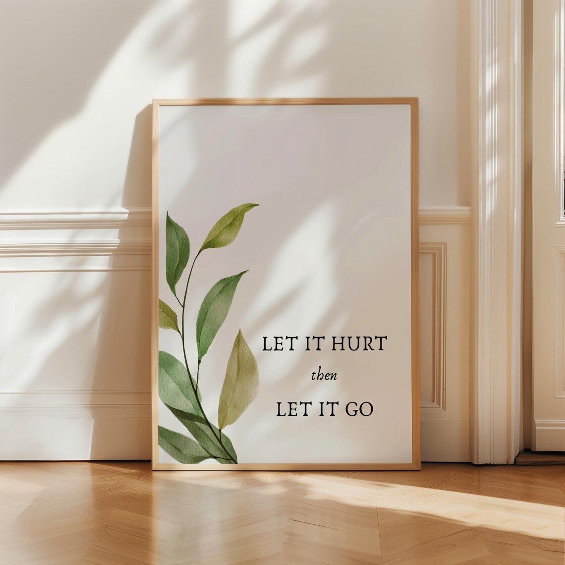Let It Hurt Then Let It Go Botanical Eucalyptus Healing Quote Print - Image 2