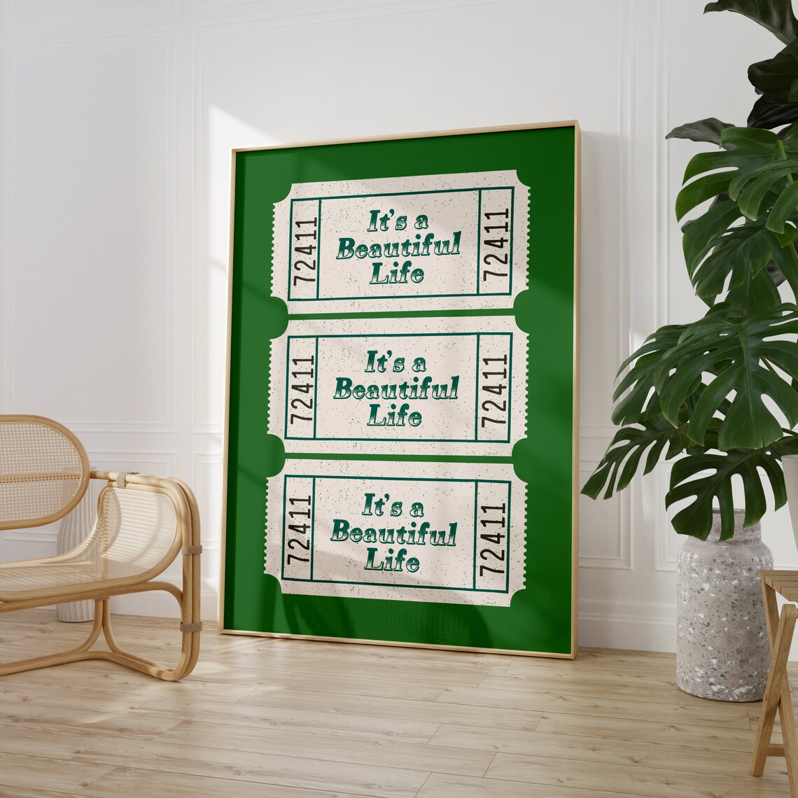 Its A Beautiful Life Ticket Print, Retro Poster - Image 3