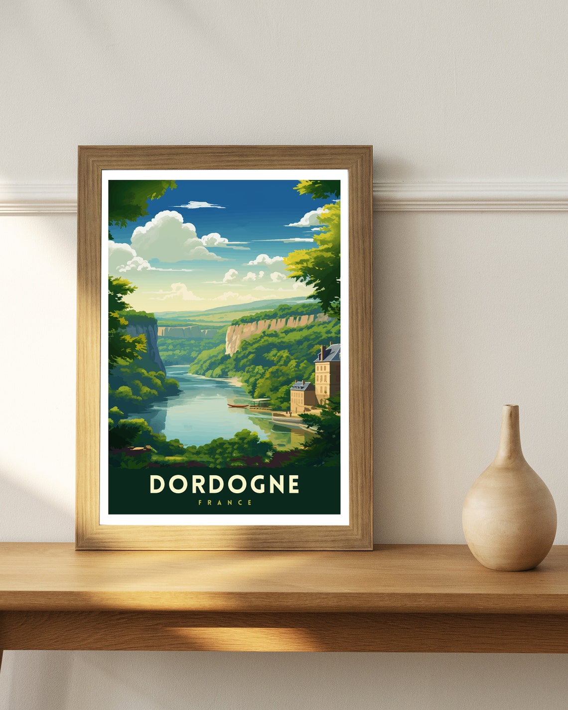 Dordogne France Travel Print Dordogne Wall Decor Dordogne Poster France Travel Prints Dordogne Art Print Dordogne Illustration Dordogne - Image 2