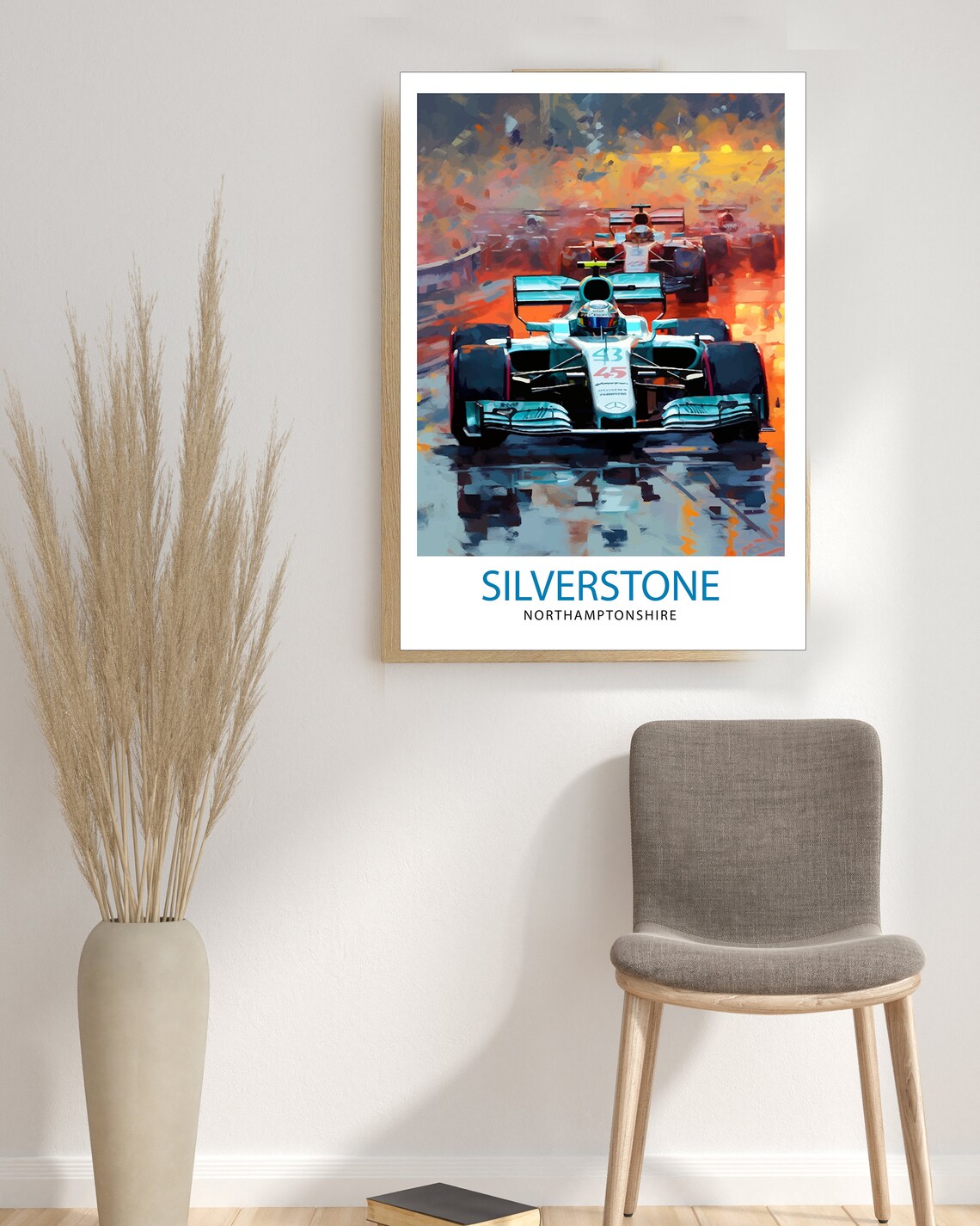 Silverstone Travel Poster, Motorsport Circuit Art Print - Image 3