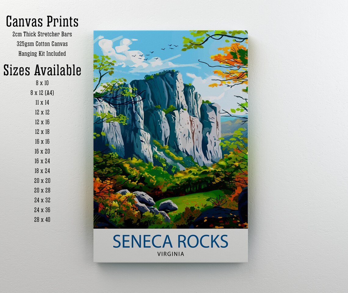 Seneca Rocks, West Virginia Travel Poster - Image 2