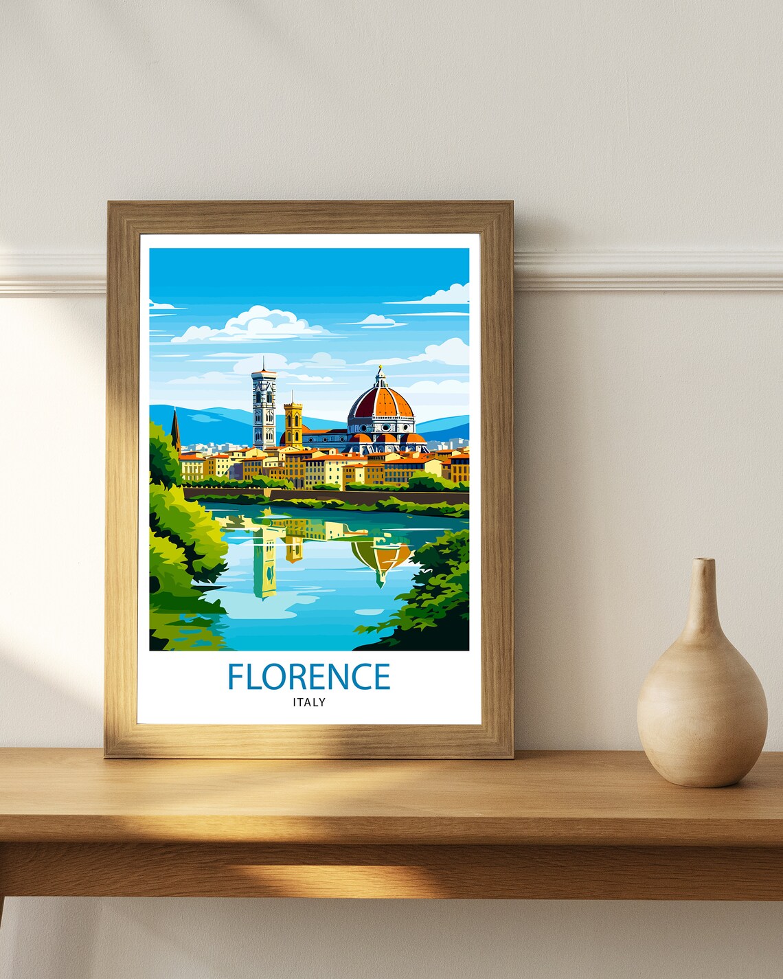 Florence Italy Travel Poster, Home Living Decor - Image 2
