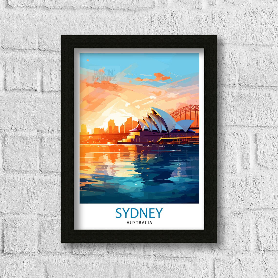 Sydney Australia Travel Poster, Place and Art Print - Image 3