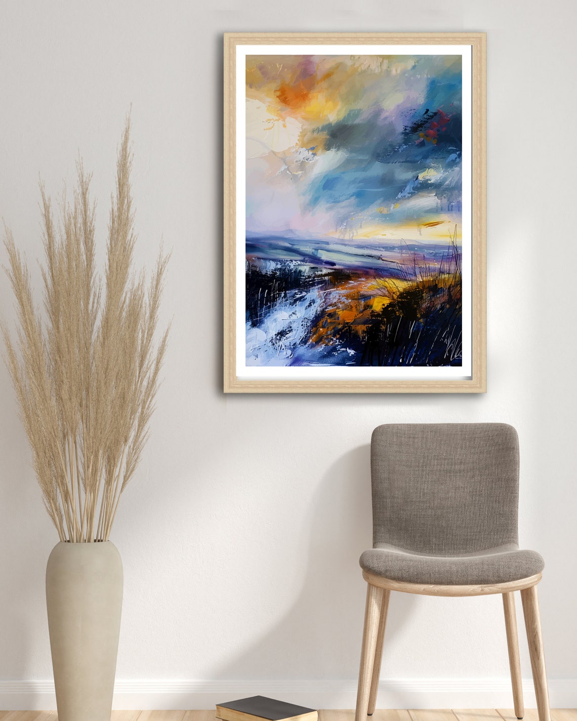 Malvern Hills Worcestershire Abstract Sunset Hills Landscape Poster - Image 2