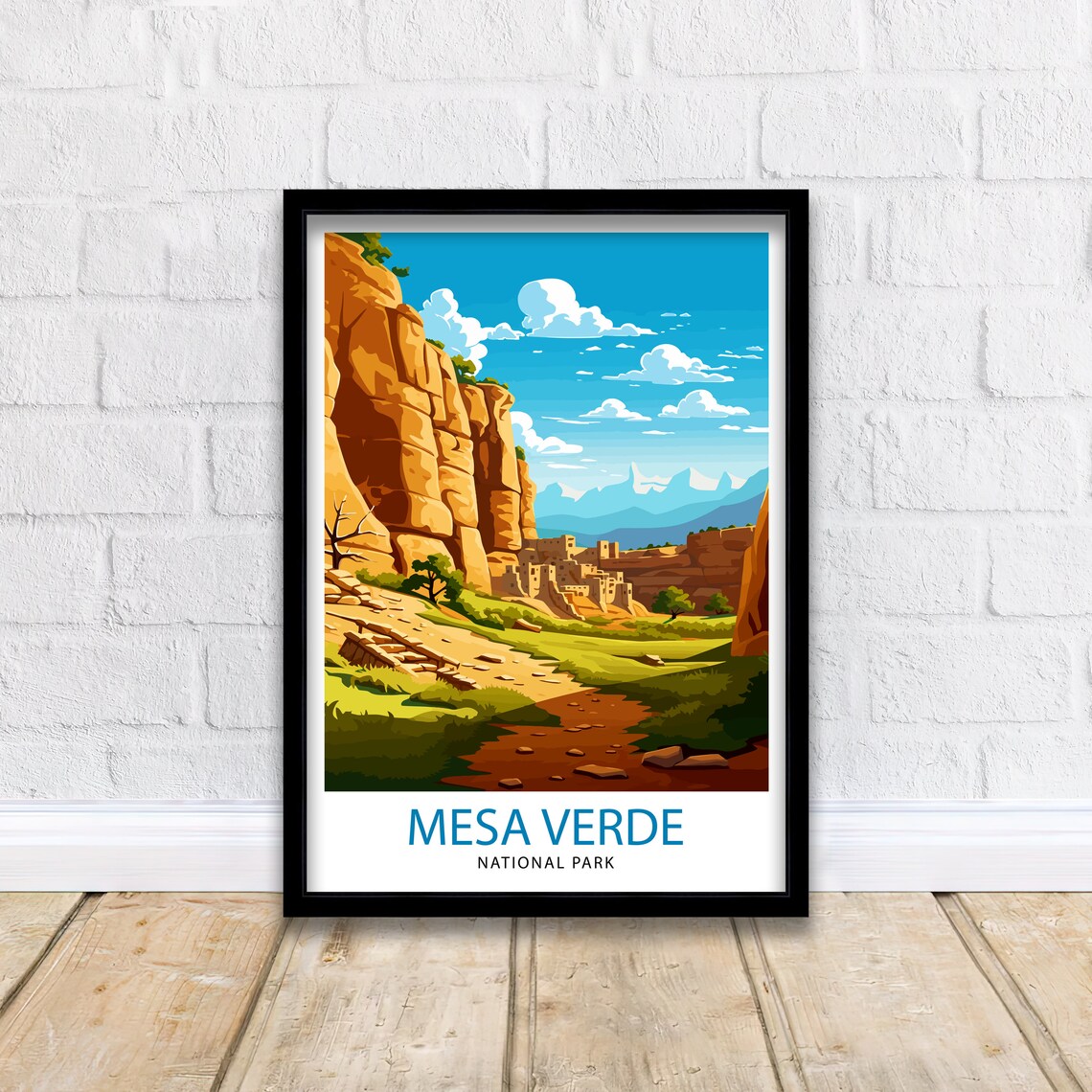 Mesa Verde National Park Cliff Dwellings Canyon Red Rock Poster - Image 2
