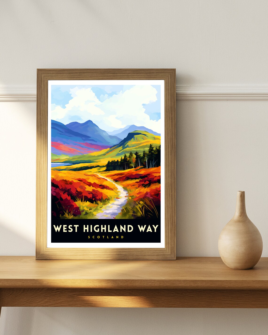 West Highland Way Scotland Autumn Mountain Glen Hiking Trail Poster - Image 2
