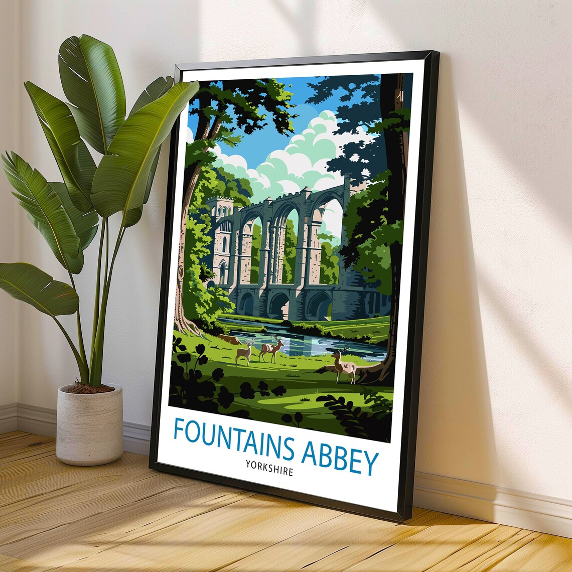 Fountains Abbey England Travel Print Wall Decor Wall Art Fountains Abbey Wall Hanging Home Dcor Fountains Abbey Gift Art Lovers British Art - Image 2