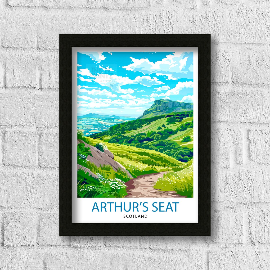 Arthur's Seat Scotland Travel Poster, Edinburgh Landmark - Image 3