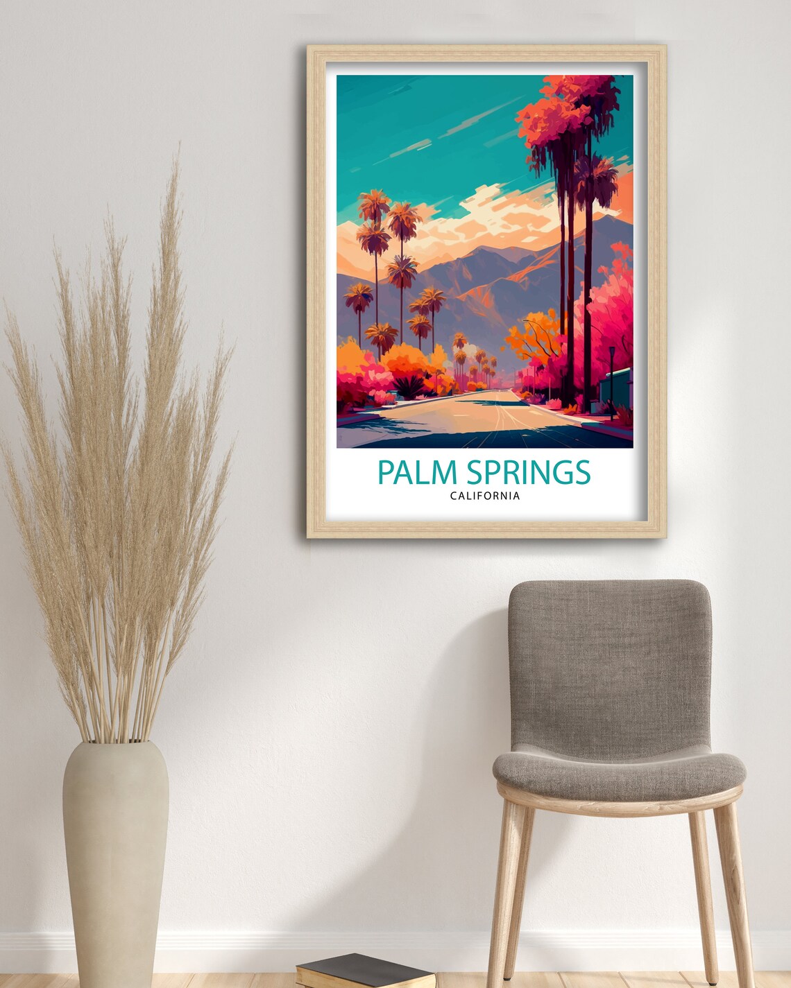 Palm Springs California Desert Palm Tree Mountain Street Poster - Image 3
