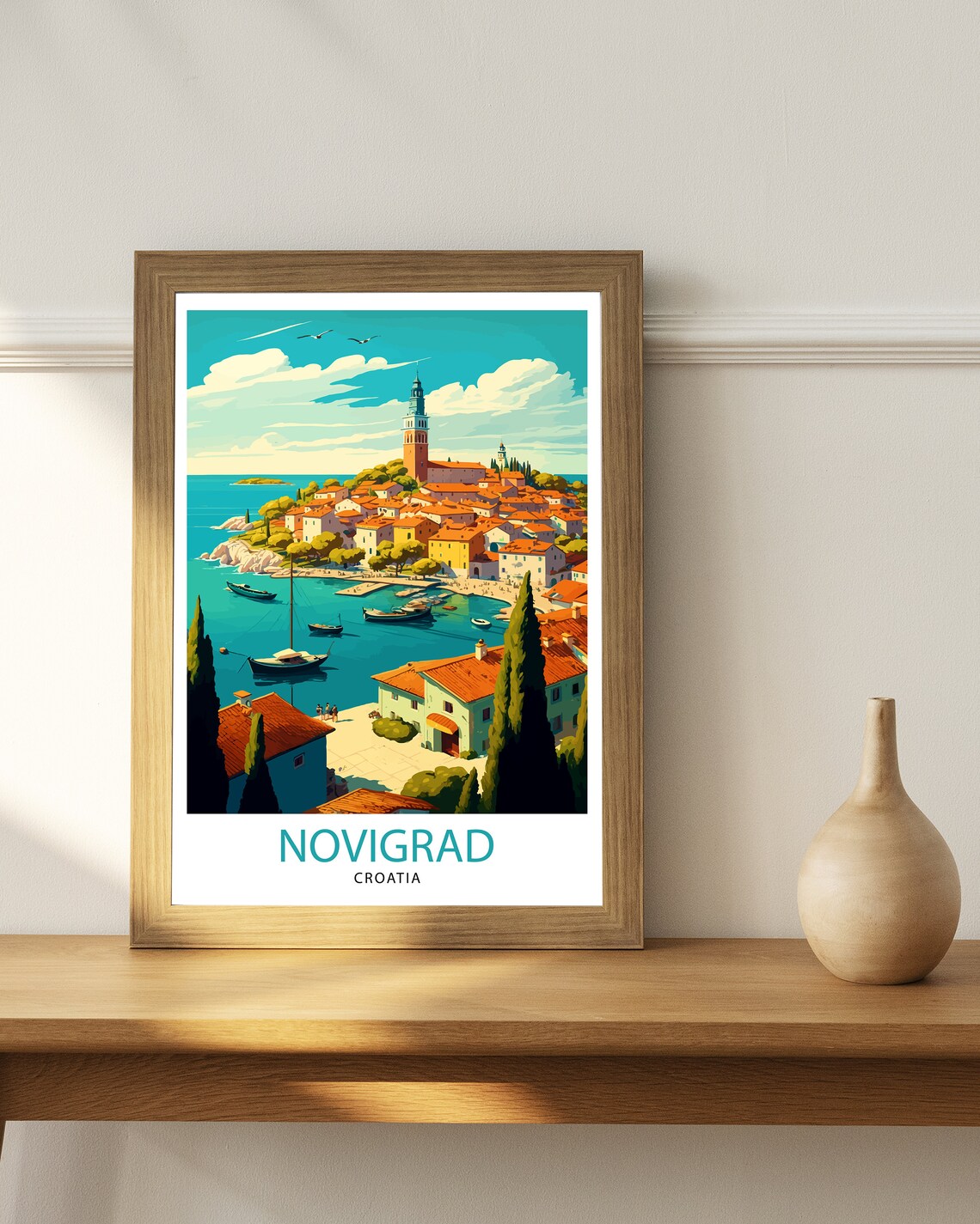 Novigrad Croatia Travel Poster, Europe Wall Decor - Image 2