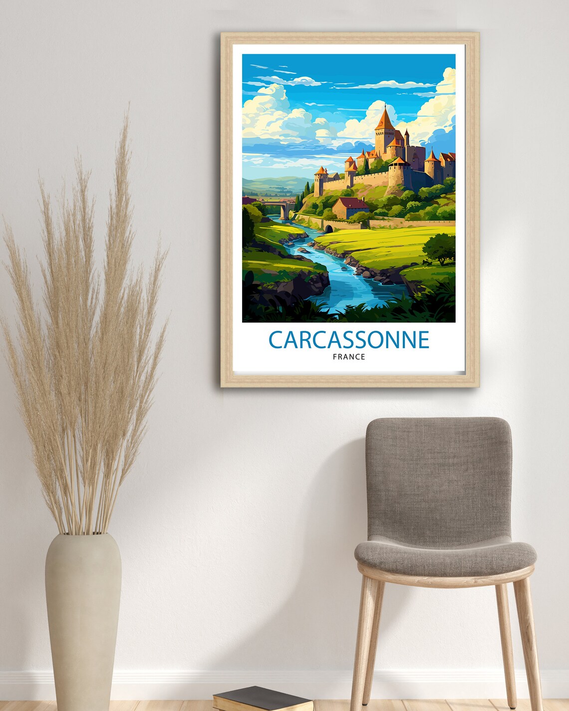 Carcassonne France Travel Print Travel Poster - Image 3