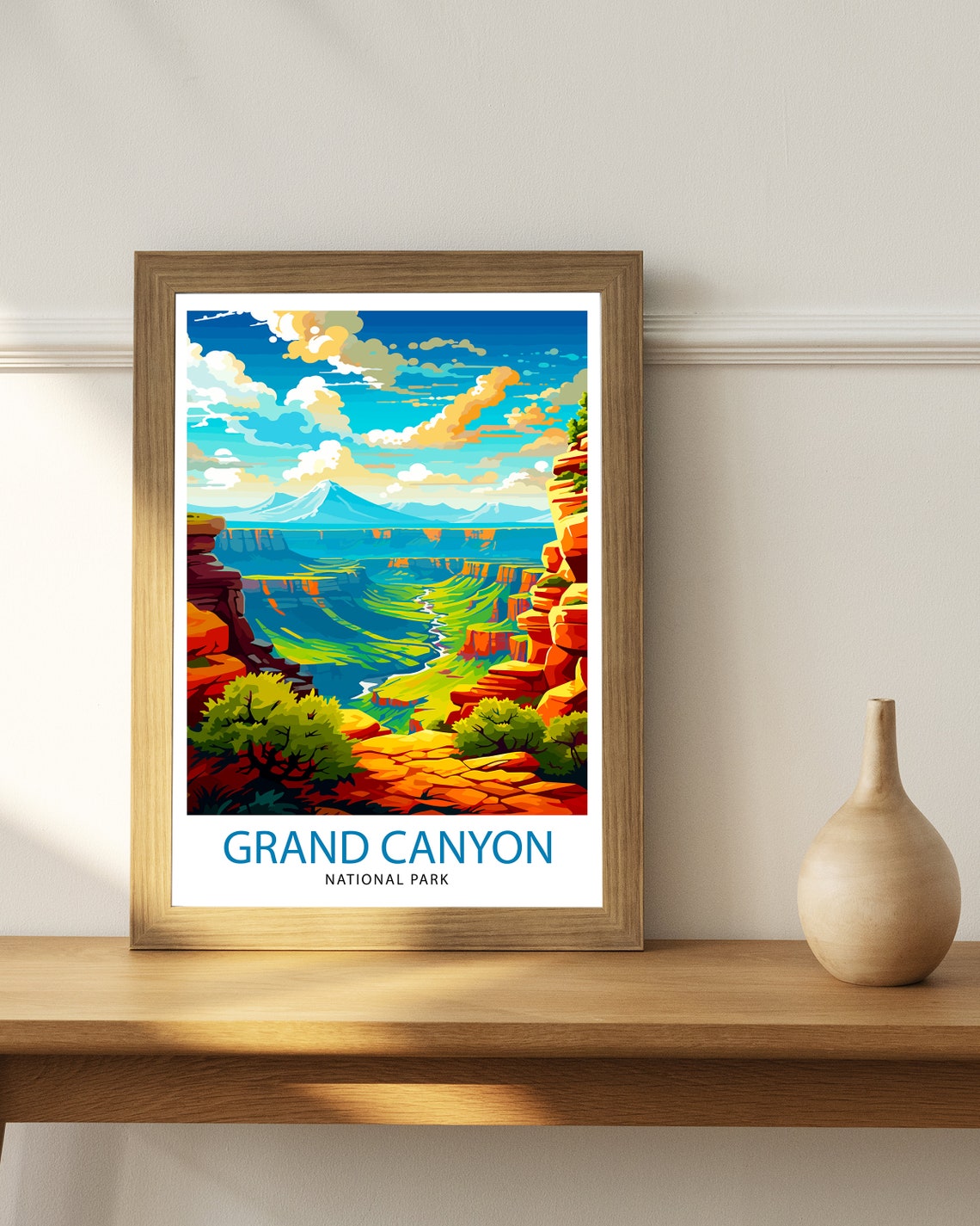 Grand Canyon Travel Print Grand Canyon Wall Art Grand Canyon Decor Grand Canyon Illustration Travel Poster Gift For Grand Canyon - Image 2