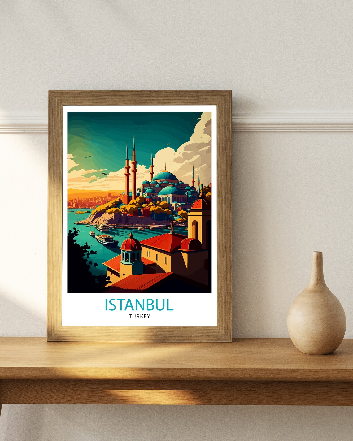 Istanbul Turkey Travel Poster, Europe Wall Art - Image 2