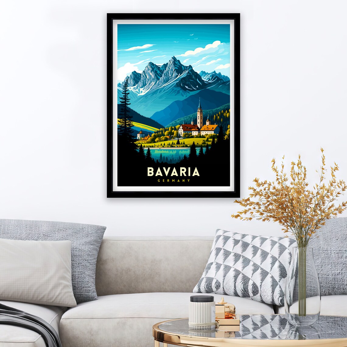 Bavaria Germany Travel Poster, Europe Wall Decor - Image 2