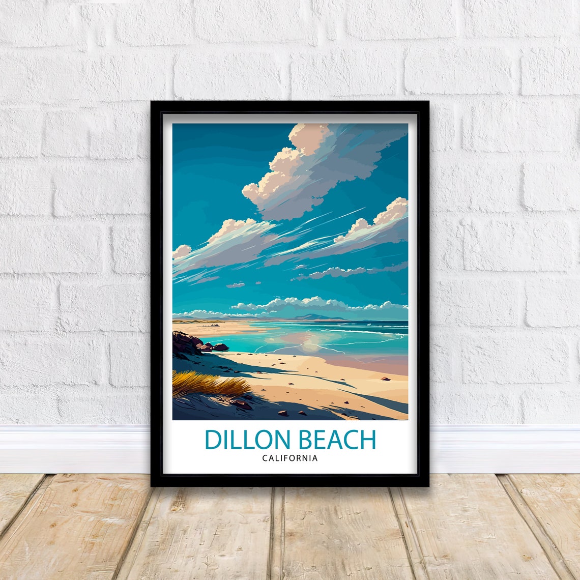 Dillon Beach California Wide Sandy Shore Dramatic Sky Poster