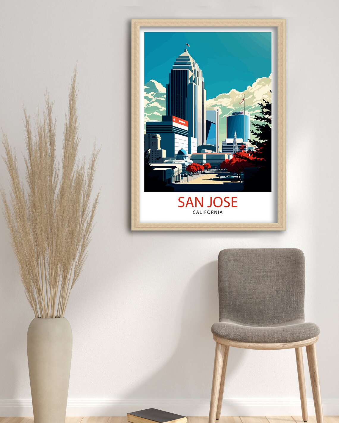 San Jose Travel Poster, California Illustration - Image 3