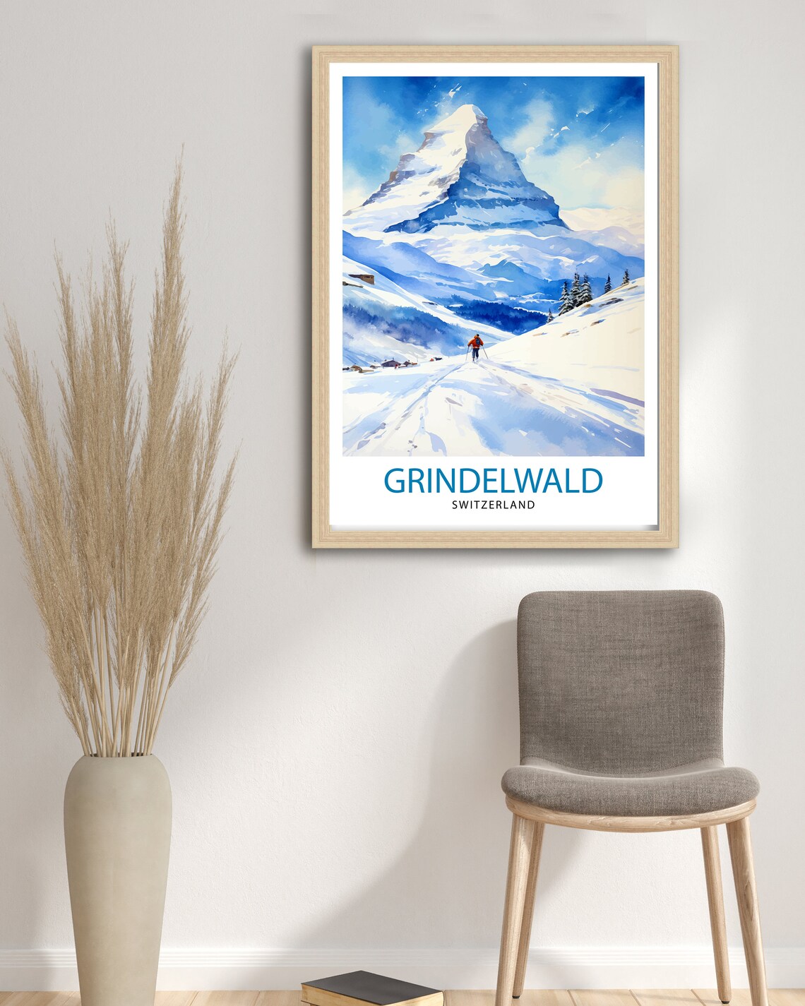 Grindelwald Switzerland Travel Poster, Alpine Destination - Image 3
