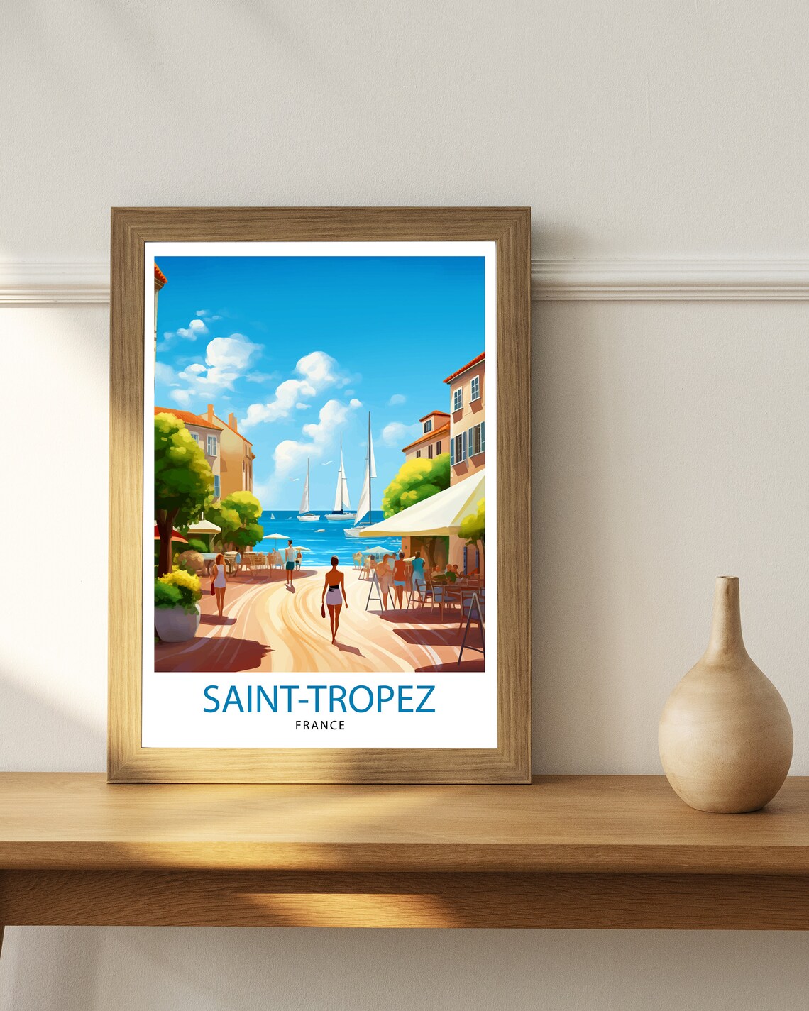 St Tropez France Travel Print St Tropez Wall Decor St Tropez Poster French Riviera Travel Prints St Tropez Art Print St Tropez - Image 2