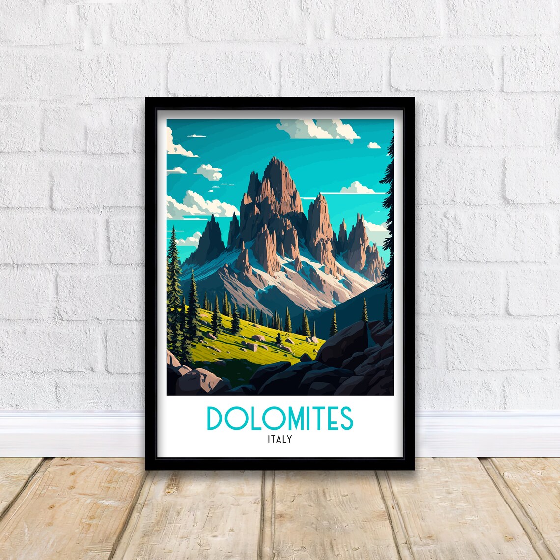 Dolomites Vintage Travel Poster, Italy Art Print - Image 2