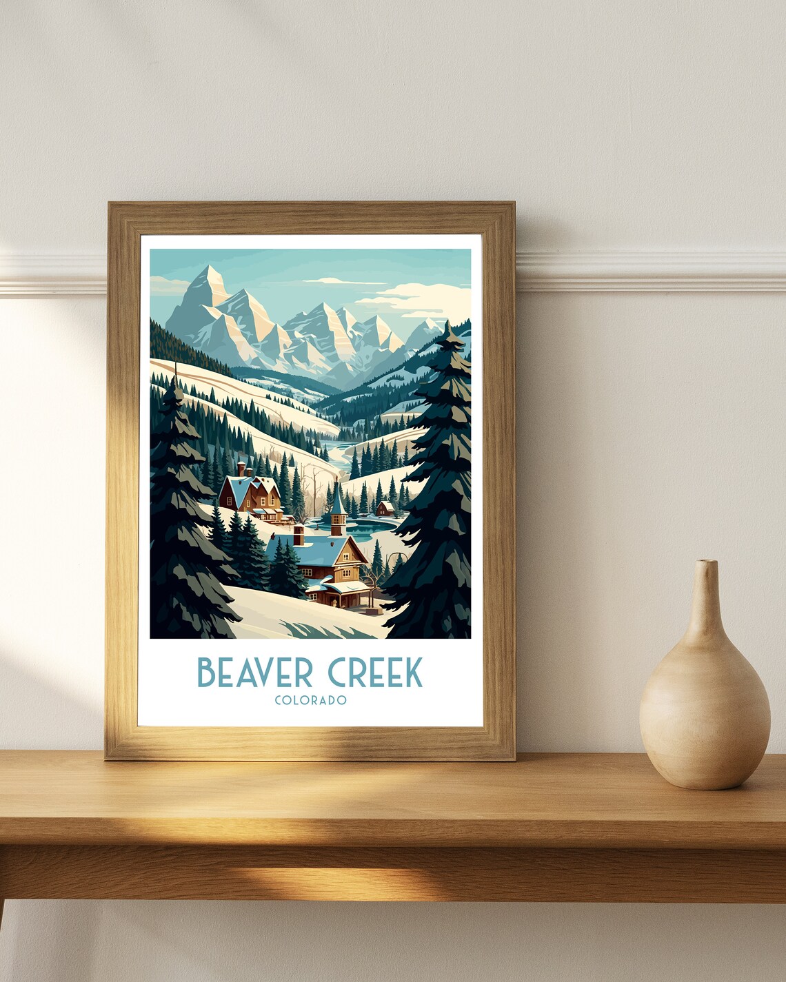 Beaver Creek Travel Poster, Colorado Travel Art - Image 2
