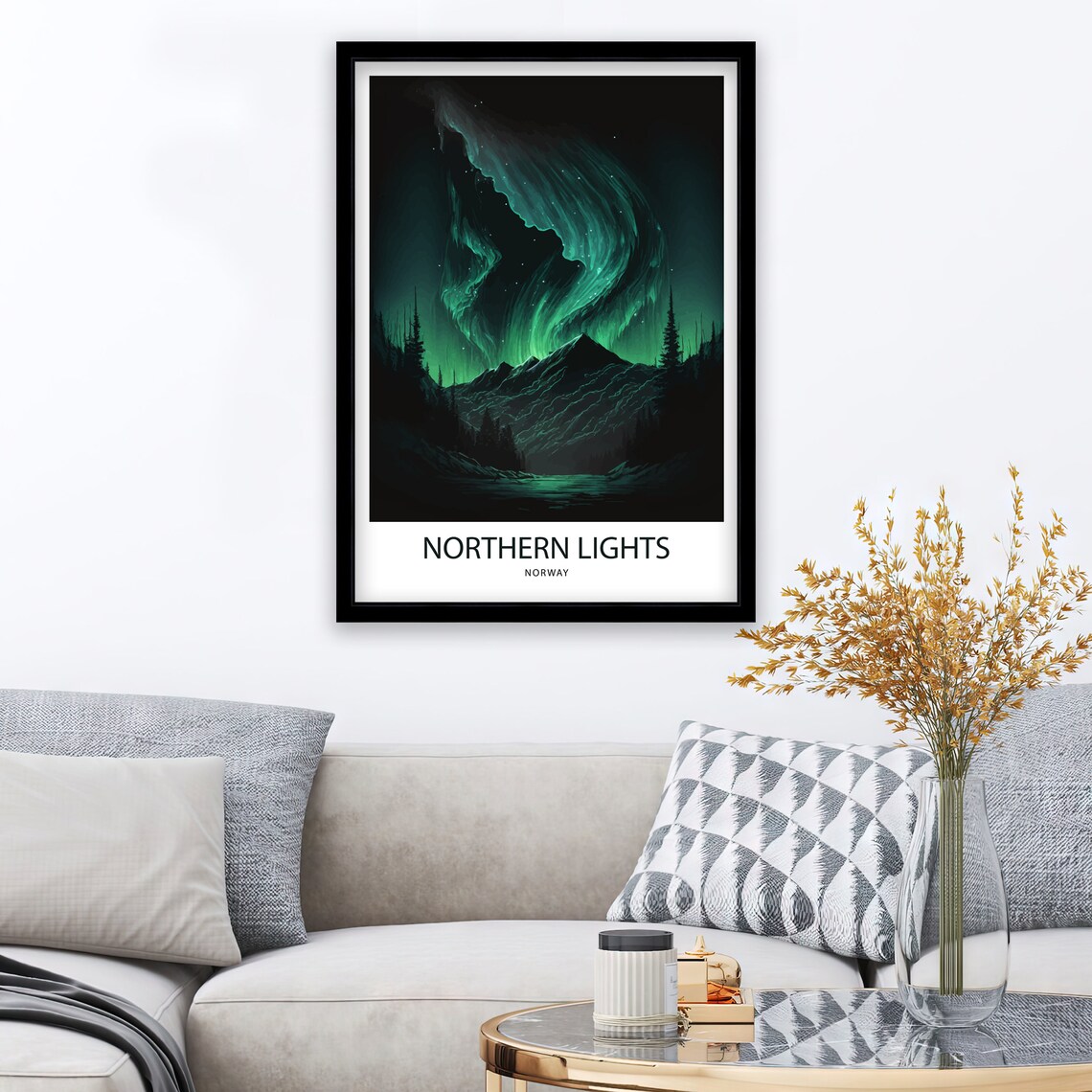 Northern Lights Travel Poster, Norway Art Print - Image 2