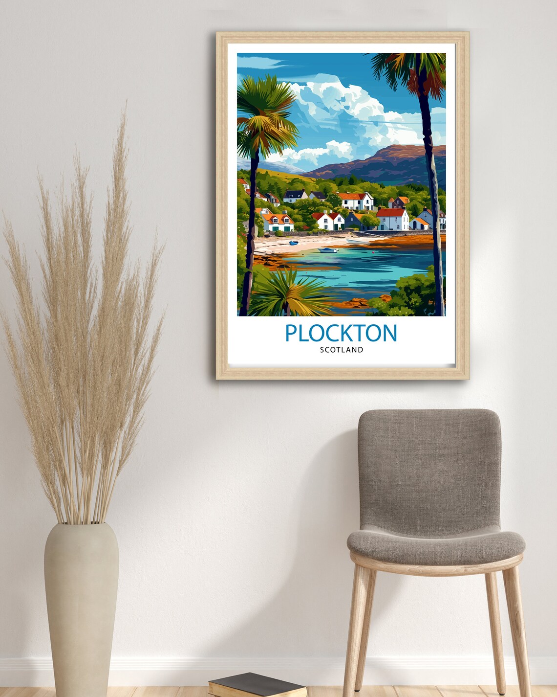 Plockton Scotland Travel Poster, Highland Village - Image 2