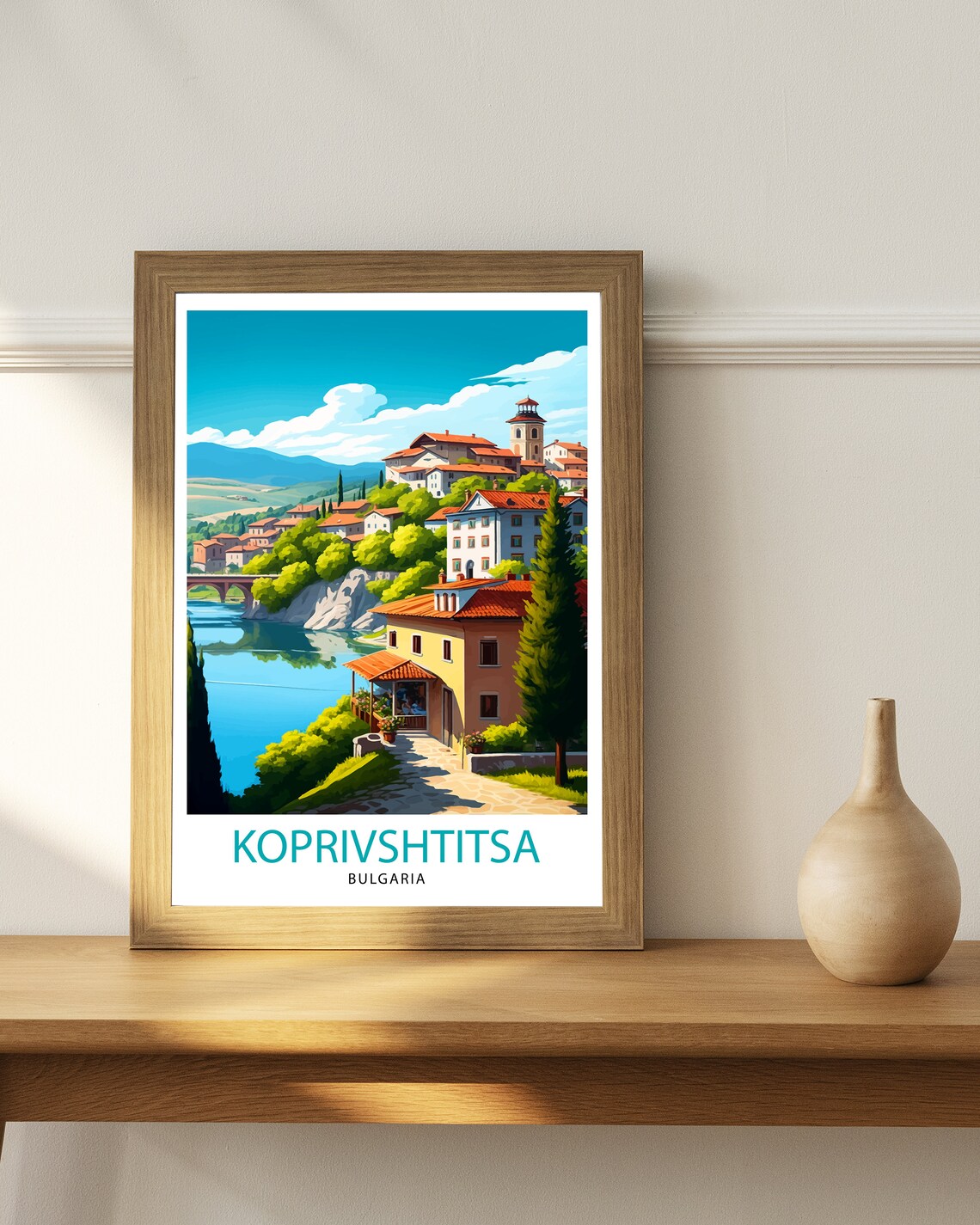 Koprivshtitsa Bulgaria Vintage Travel Poster, Art Print - Image 3