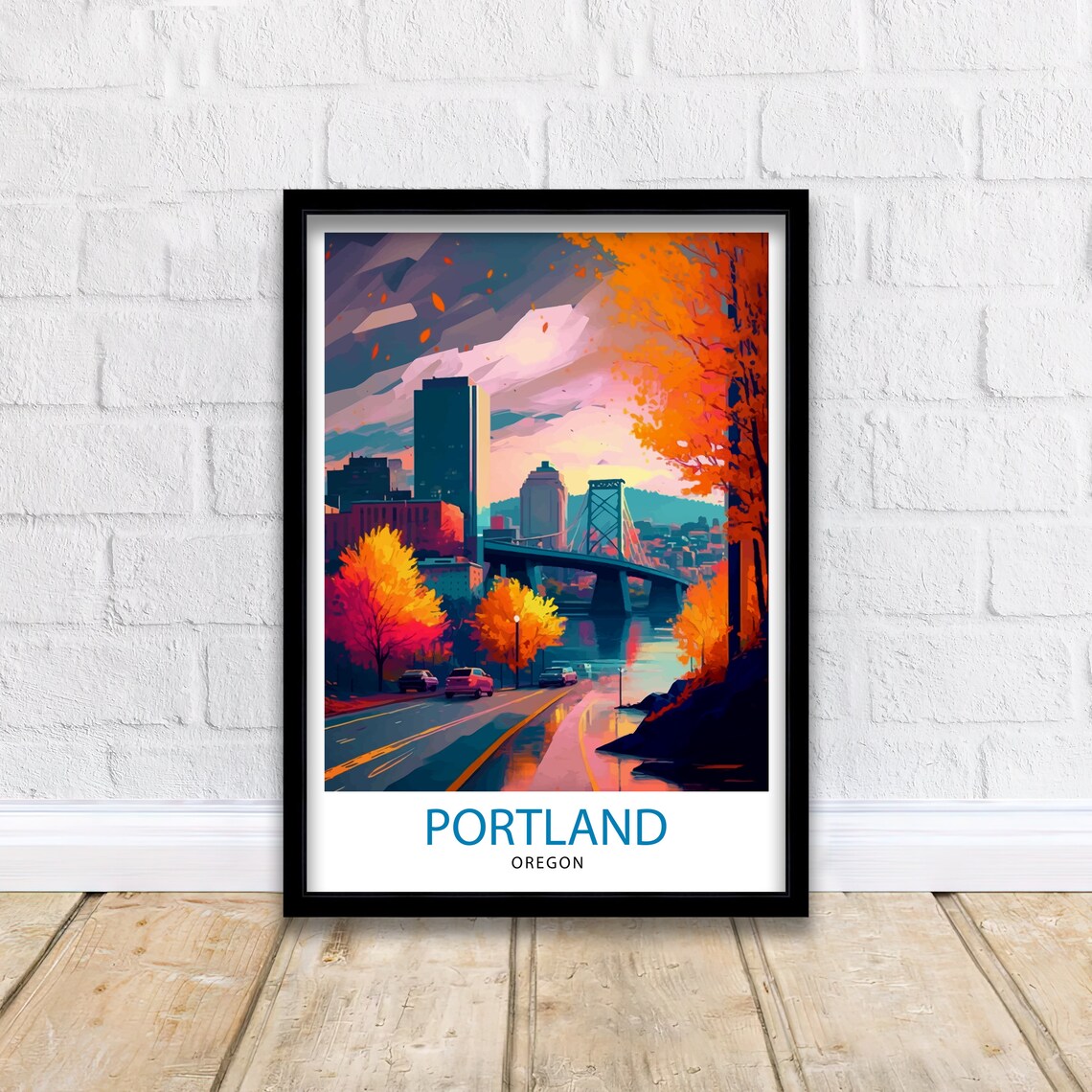 Portland Oregon Travel Poster, Home Living Decor - Image 2