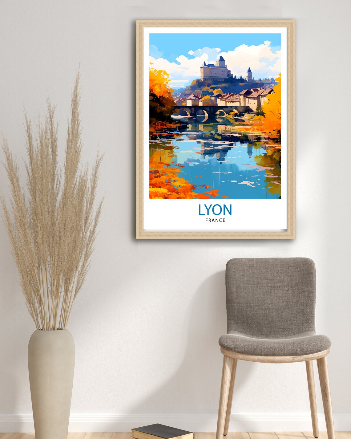 Lyon France Travel Poster, European City Art Print - Image 3