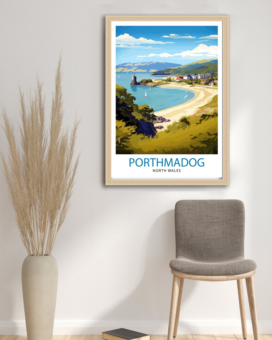 Porthmadog North Wales Travel Poster, Wales Decor - Image 3