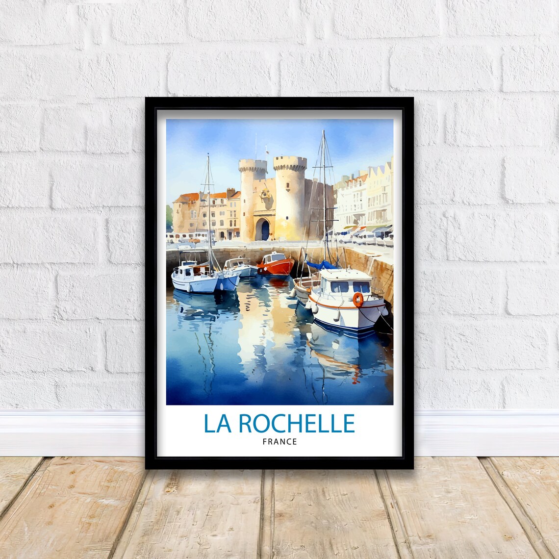 La Rochelle France Illustration Travel Poster - Image 2
