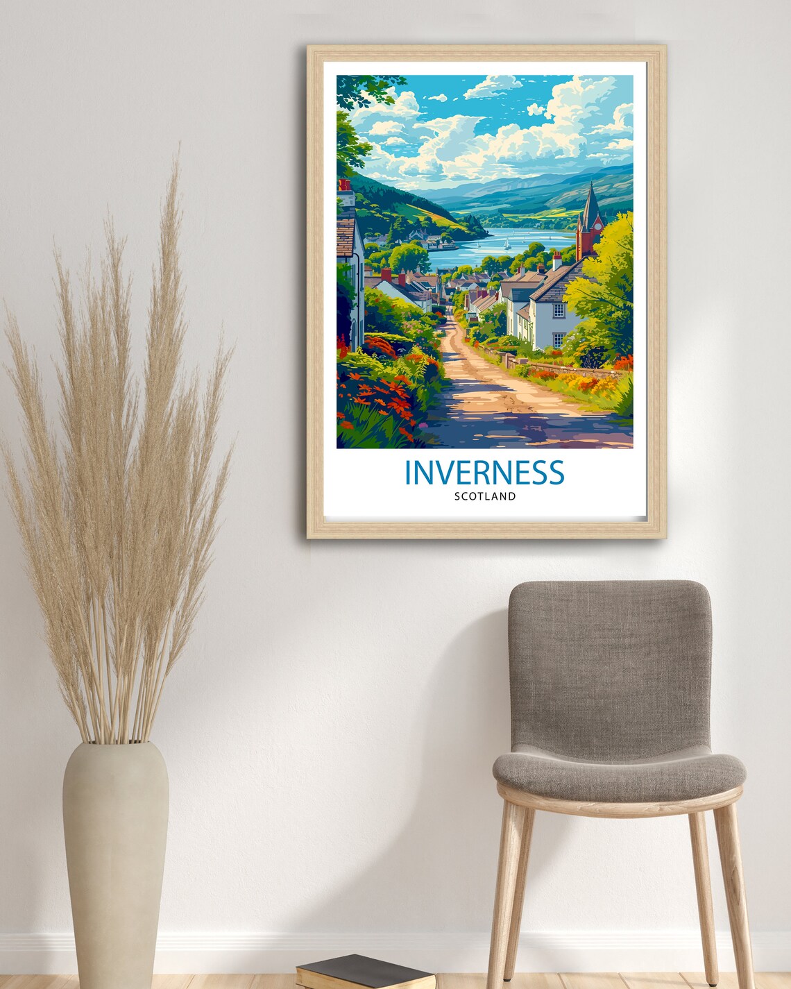 Inverness Scotland Art Print, Highland City Poster - Image 2