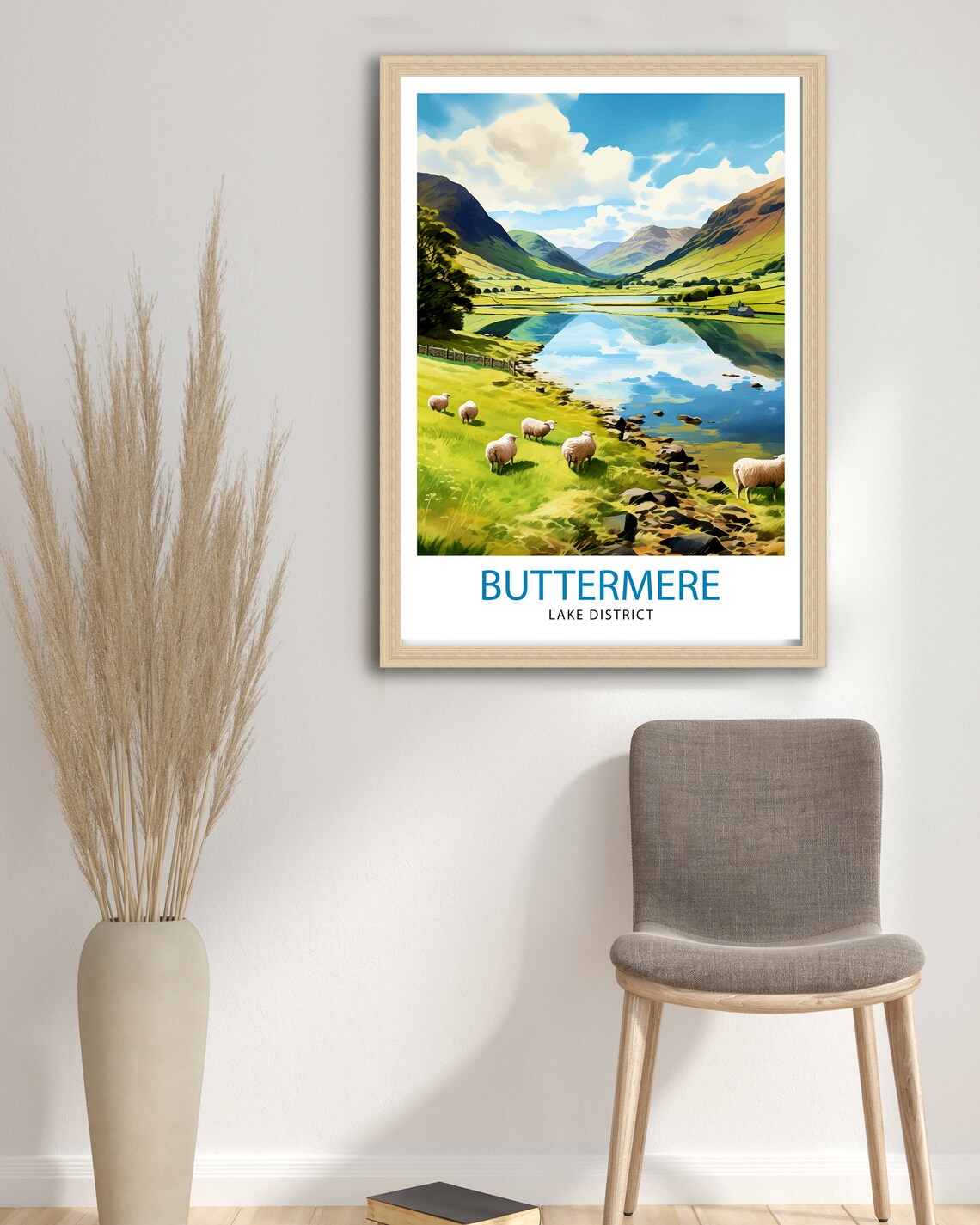 Buttermere Lake District Travel Poster, Wall Decor - Image 3