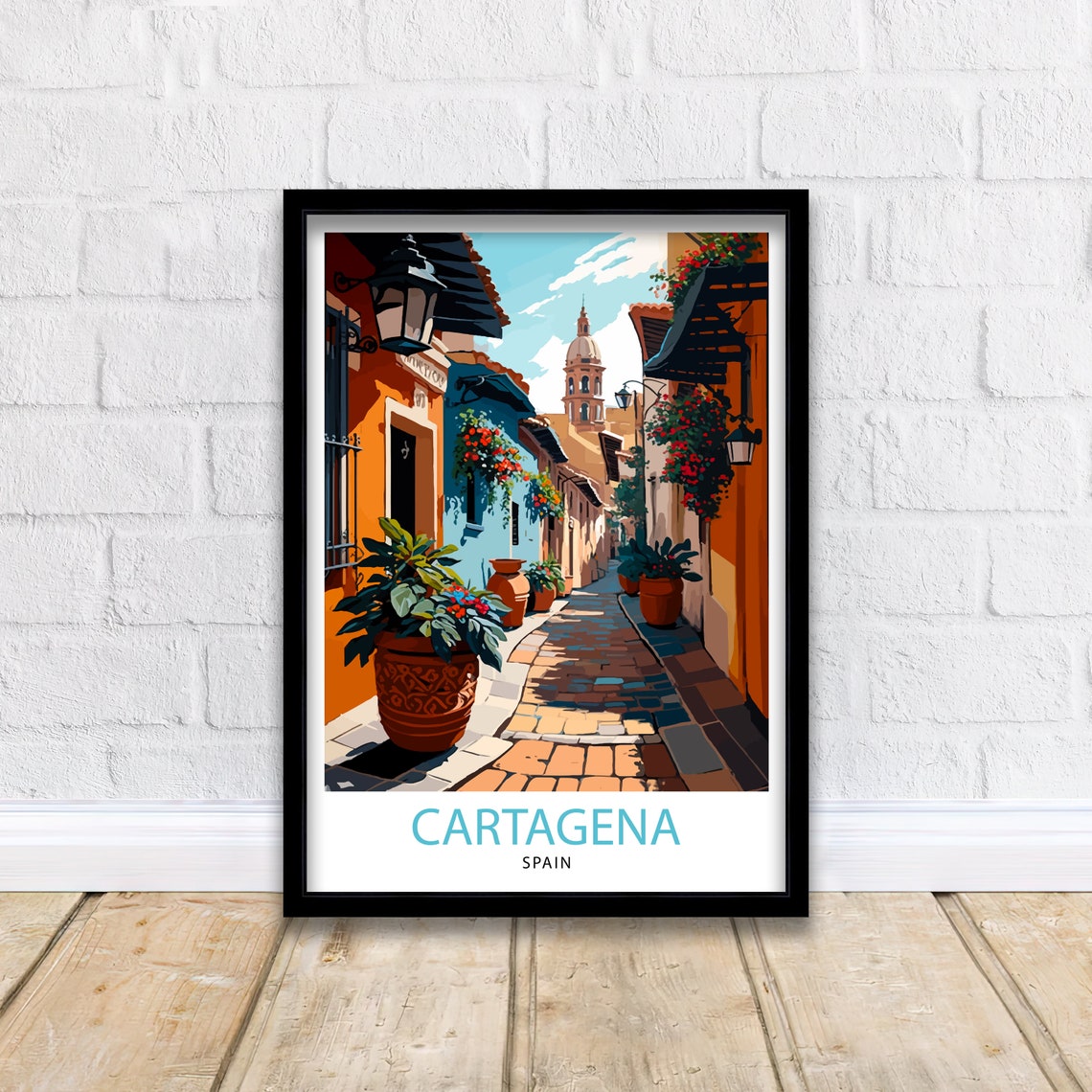 Cartagena Spain Travel Print Cartagena Wall Art Spain Travel Poster Cartagena Illustration Spain Decor Cartagena Gift - Image 2