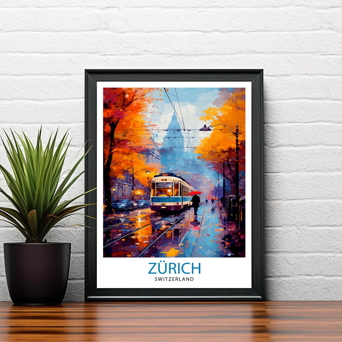 Zurich Switzerland Travel Poster, Zurich Wall Decor - Image 2