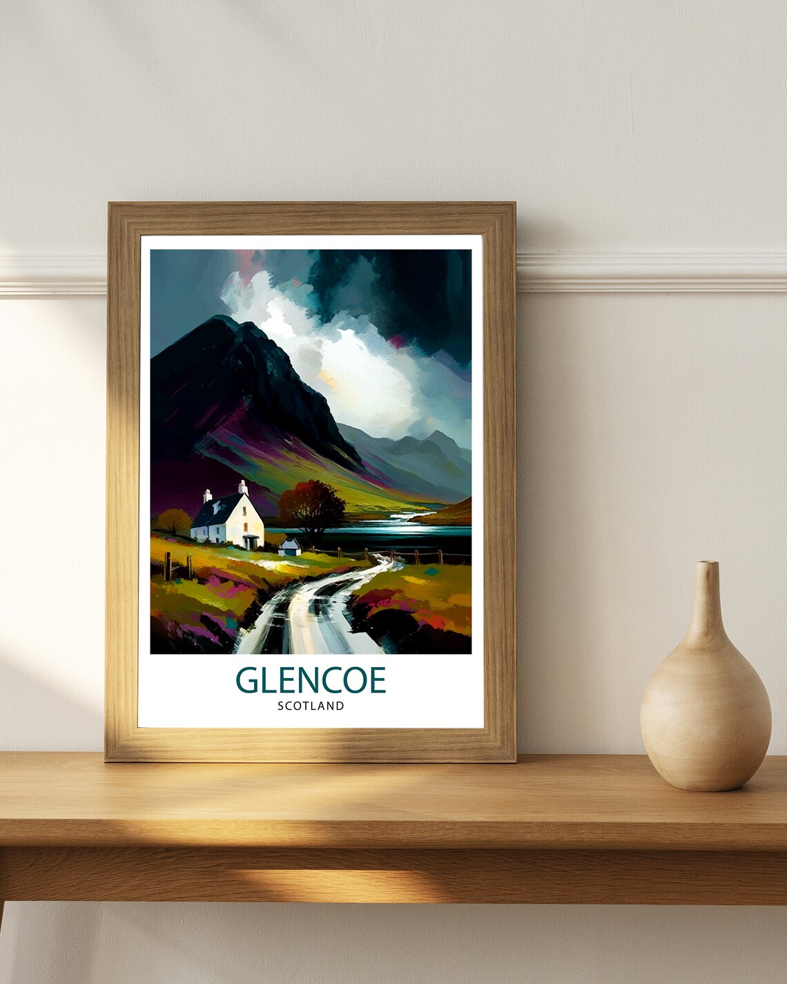 Glencoe Scotland Travel Poster, Highland Landscape - Image 2