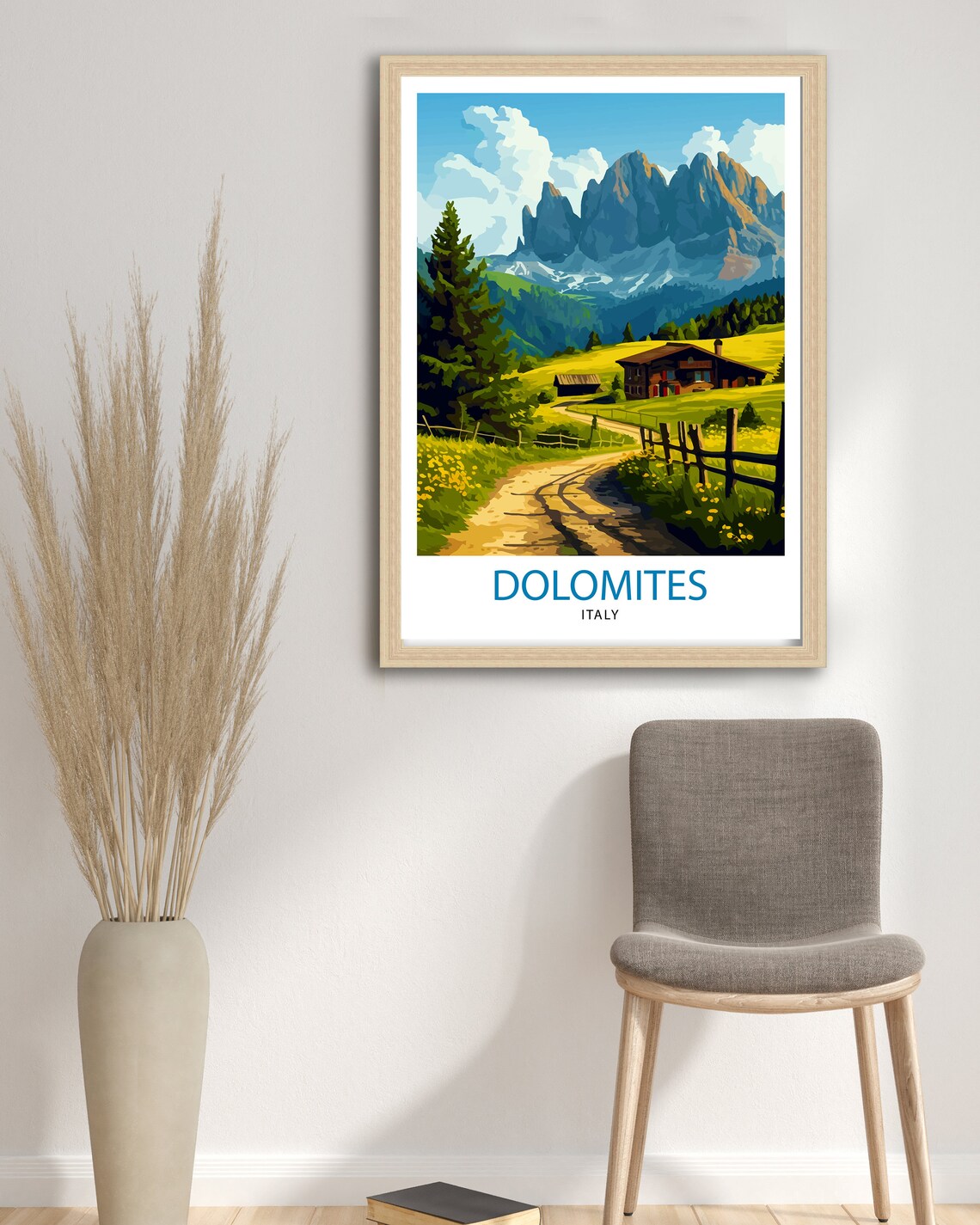 Dolomites Italy Travel Poster, Italy Illustration - Image 2