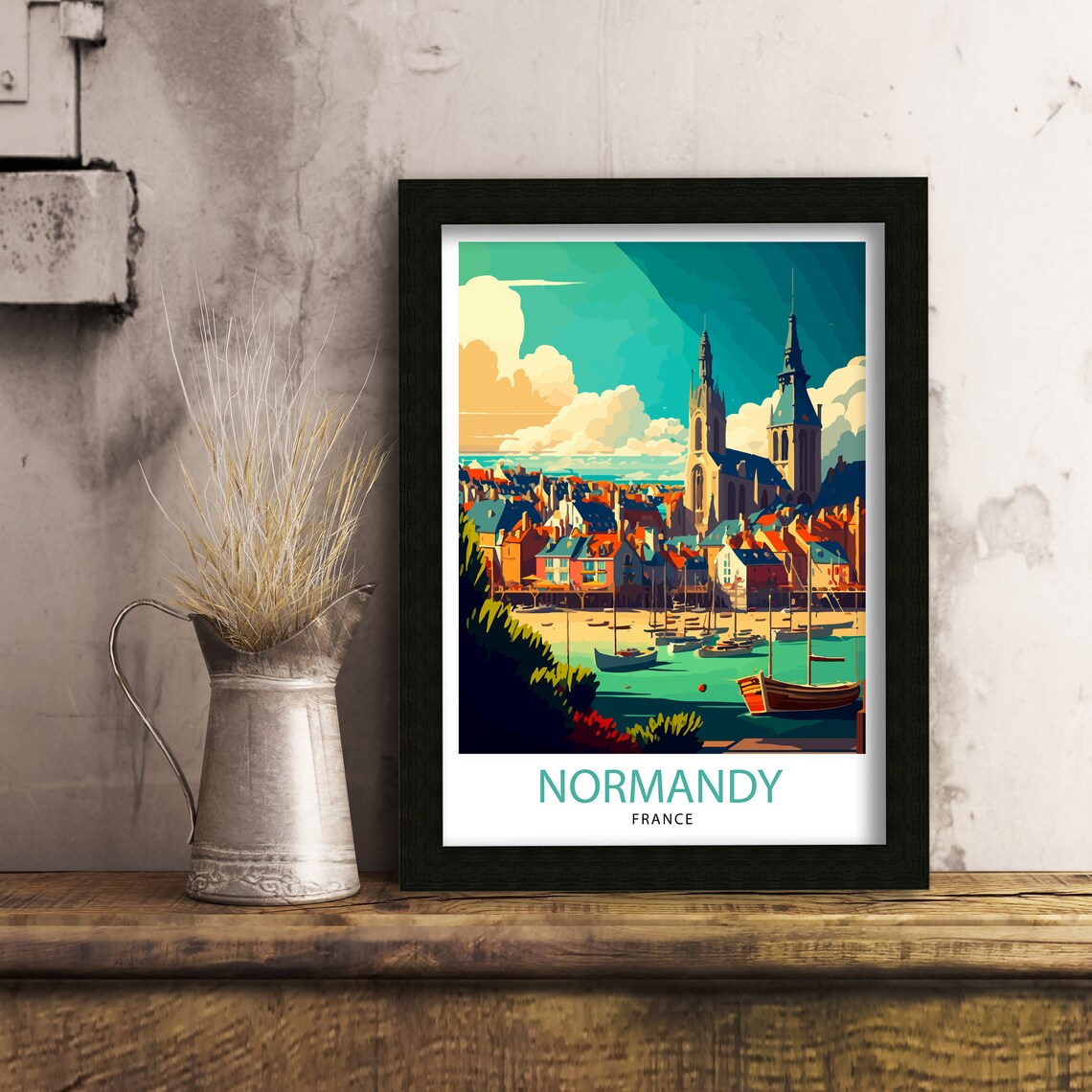 Normandy France Travel Poster, Travel Poster - Image 3
