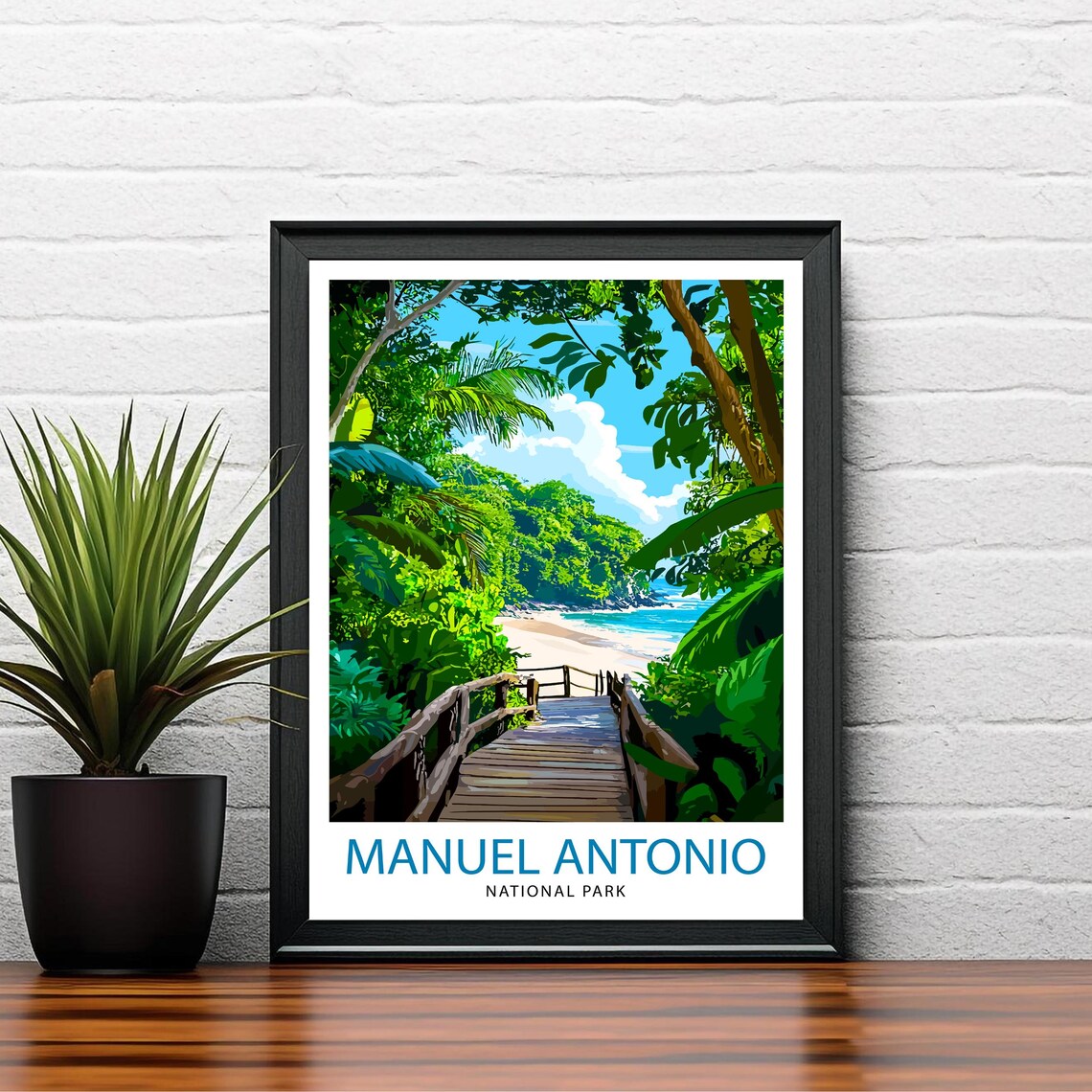 Manuel Antonio National Park Costa Rica Beach Jungle Tropical Poster - Image 2