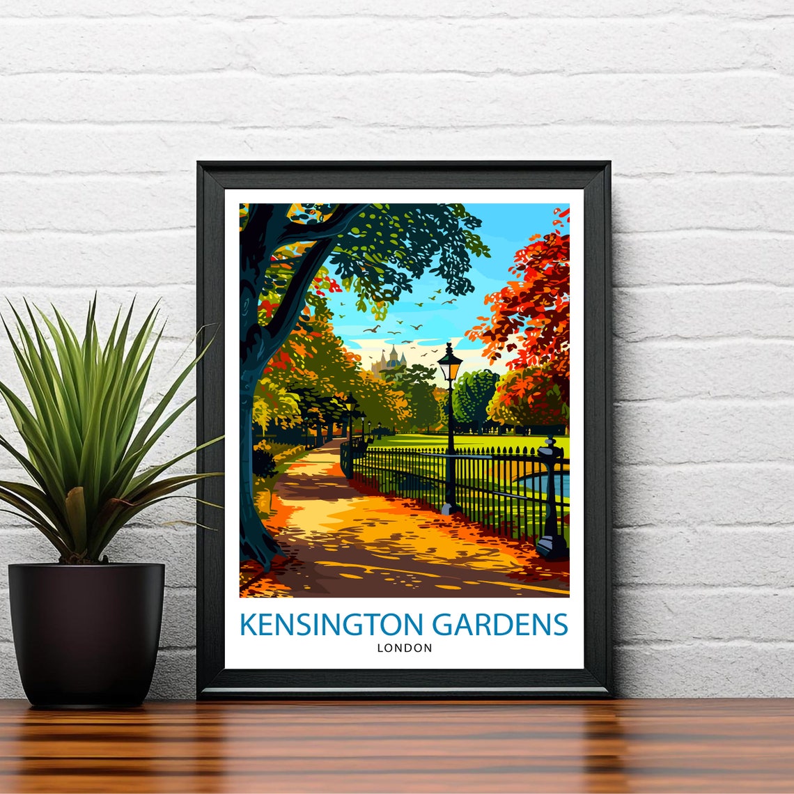 Kensington Gardens London Travel Print Wall Decor Wall Art Kensington Gardens Wall Hanging Home Dcor Kensington Gardens Gift Art Lovers Uk - Image 2