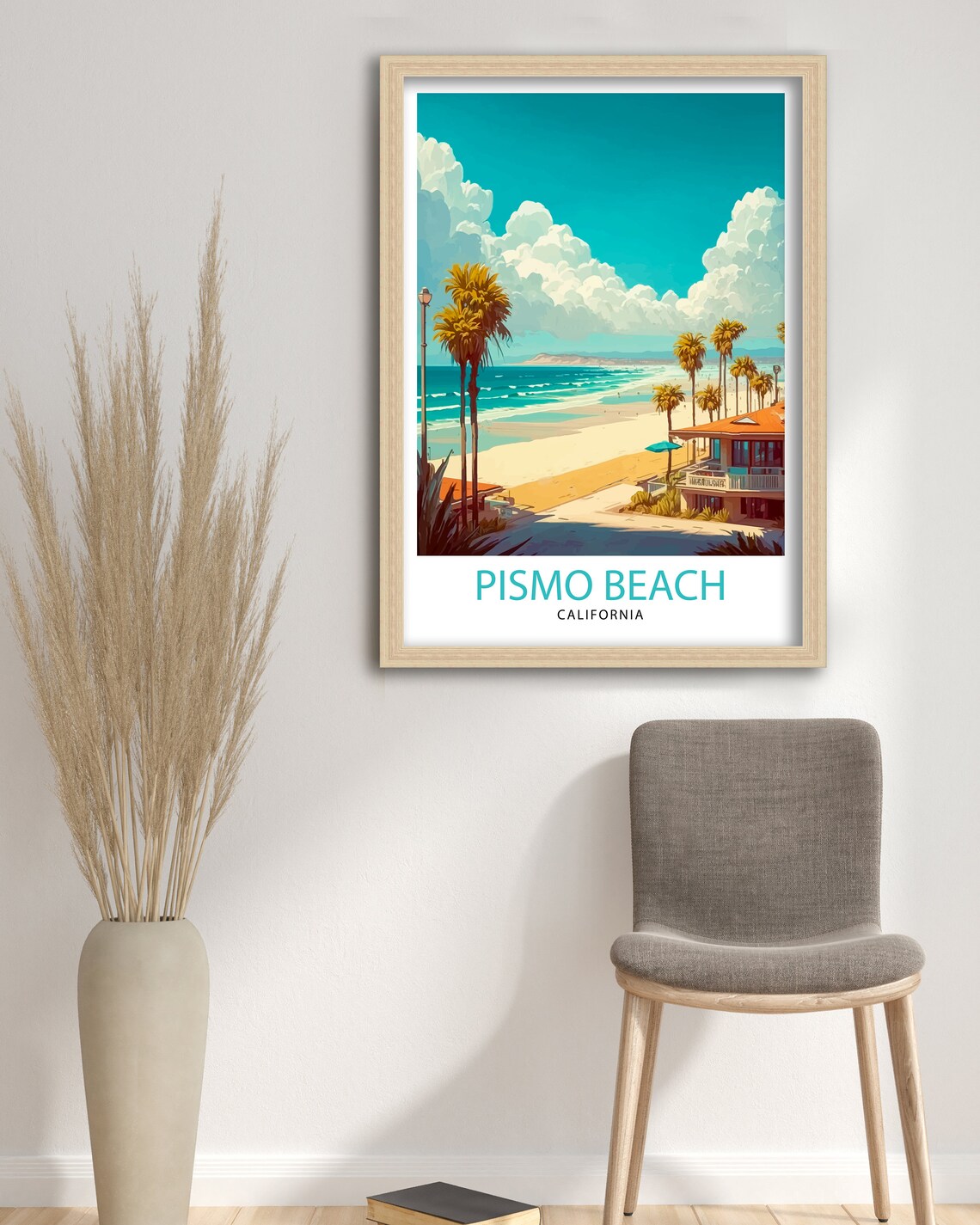 Pismo Beach California Travel Print Pismo Beach Wall Art Pismo Beach Home Decor California Coastal Art Travel Poster Gift - Image 3