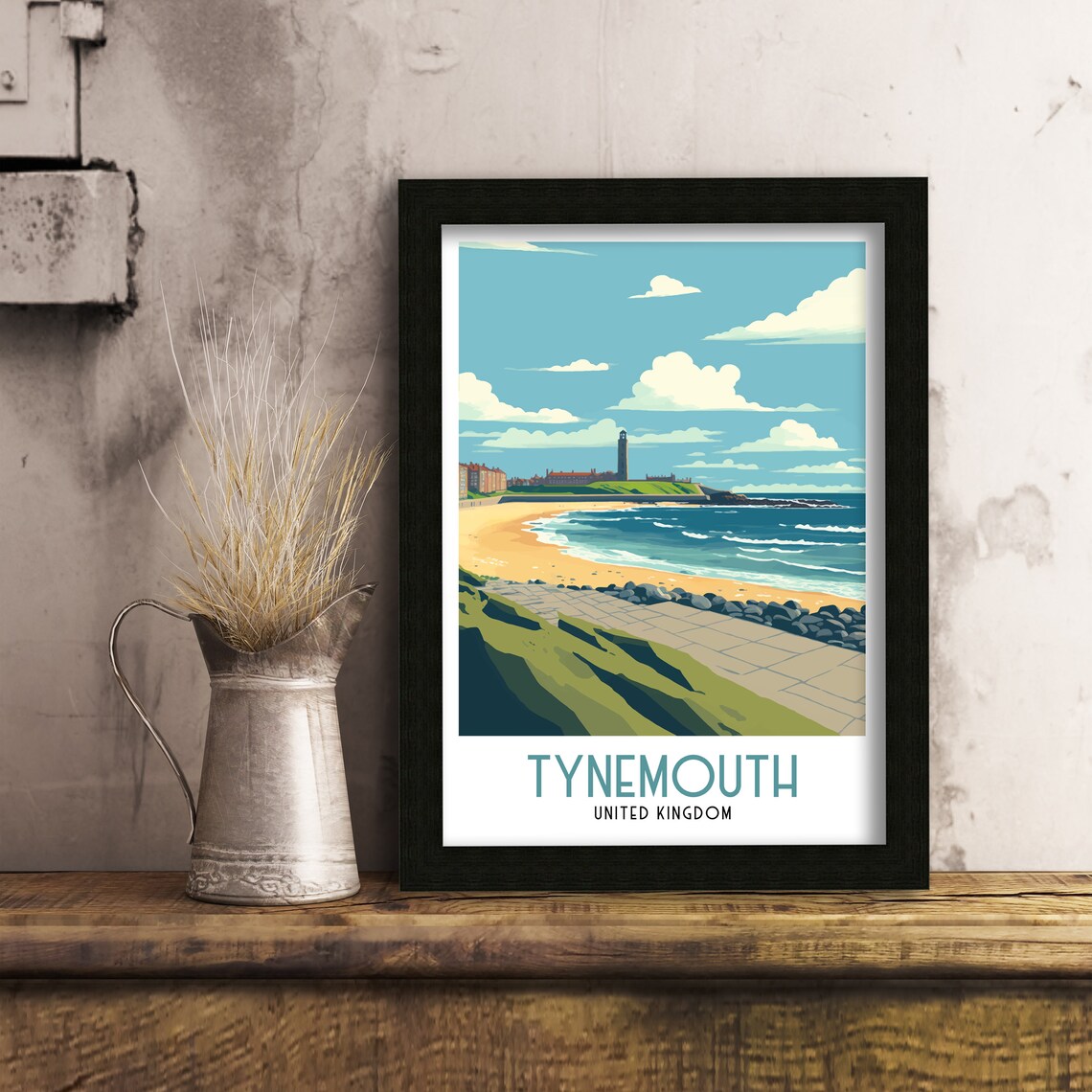 Tynemouth Travel Poster, Newcastle North East Print - Image 3