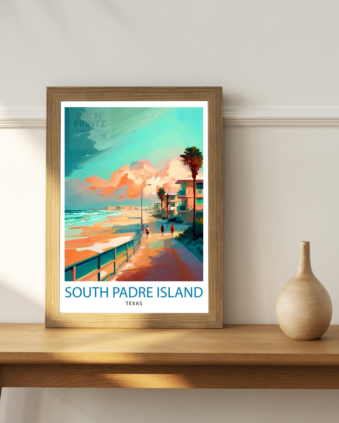 South Padre Island Travel Print South Padre Island Wall Decor South Padre Island Poster Texas Travel Prints South Padre Island Art Print - Image 3