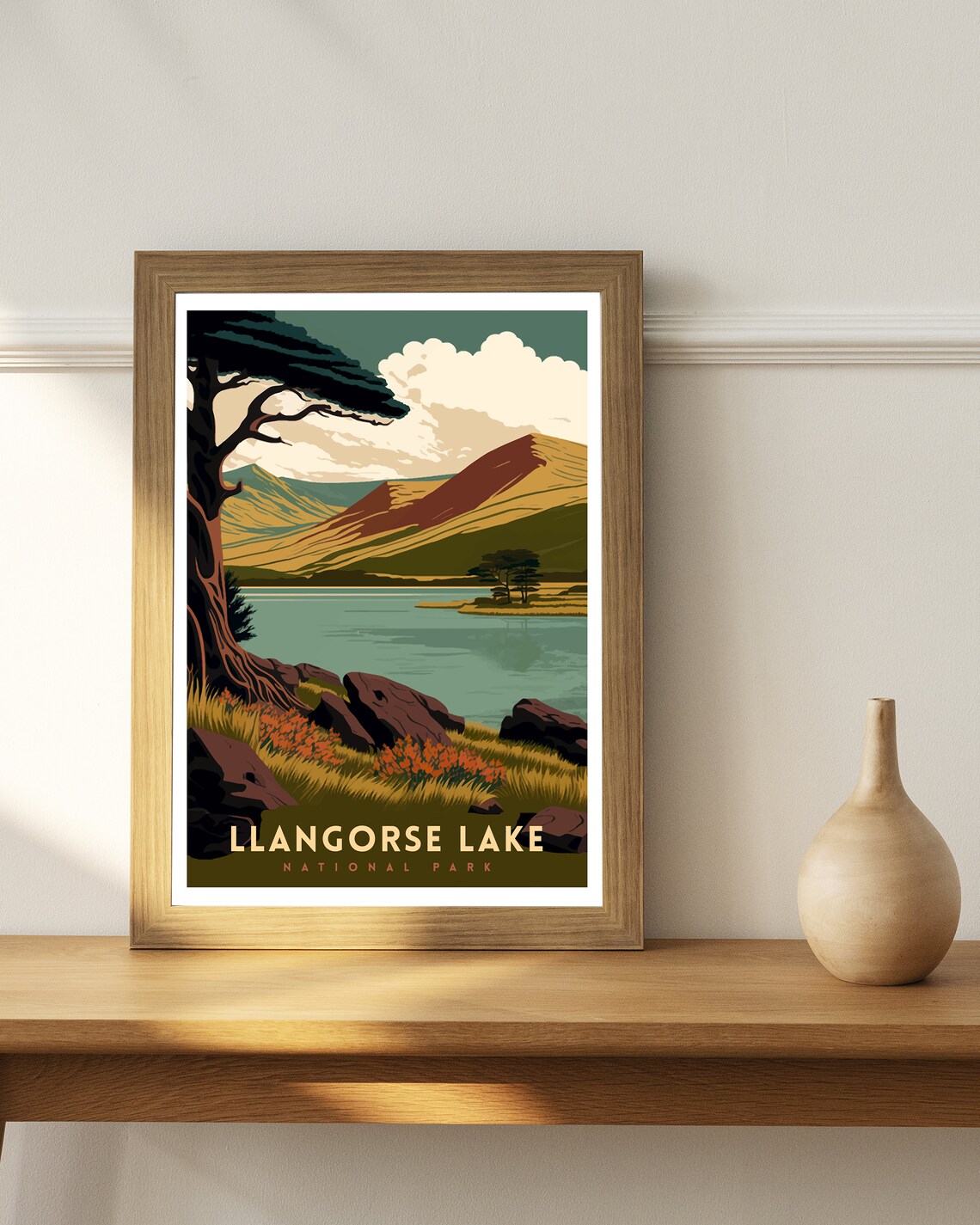 Llangorse Lake Brecon Beacons Travel Poster - Image 2