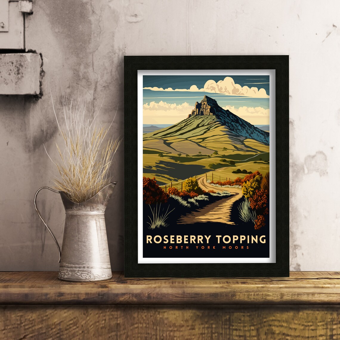 Roseberry Topping North Yorkshire Travel Poster - Image 2