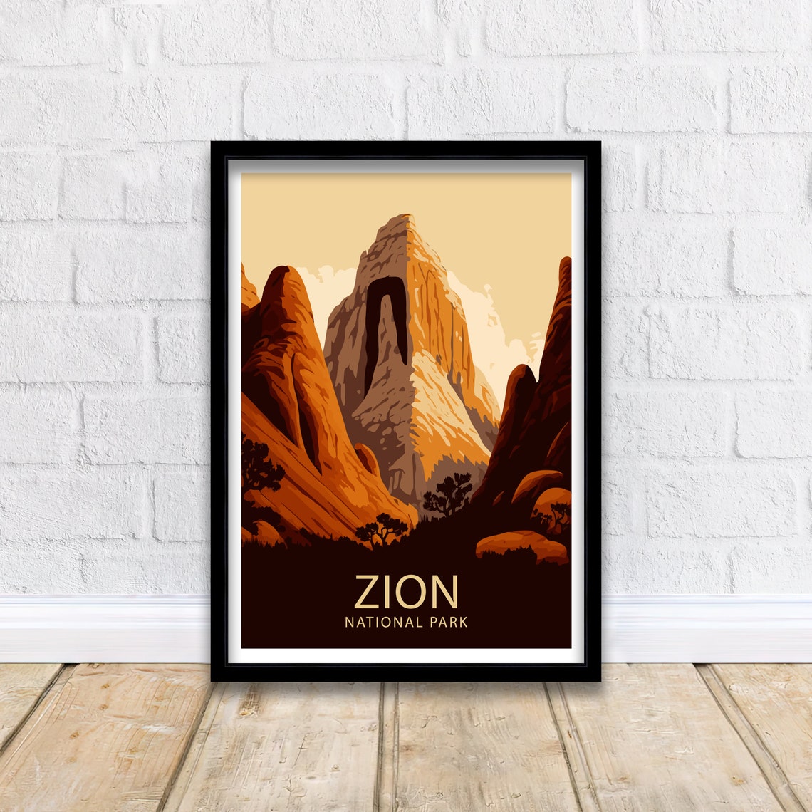 Zion National Park Art Print National Park Poster Zion Print National Park National Park Print National Park Art Travel Poster - Image 2